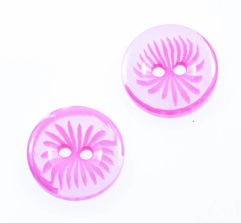 Kinderknopf Blume Rosa 13 mm – Kunststoffknopf KK-114-ROSA
