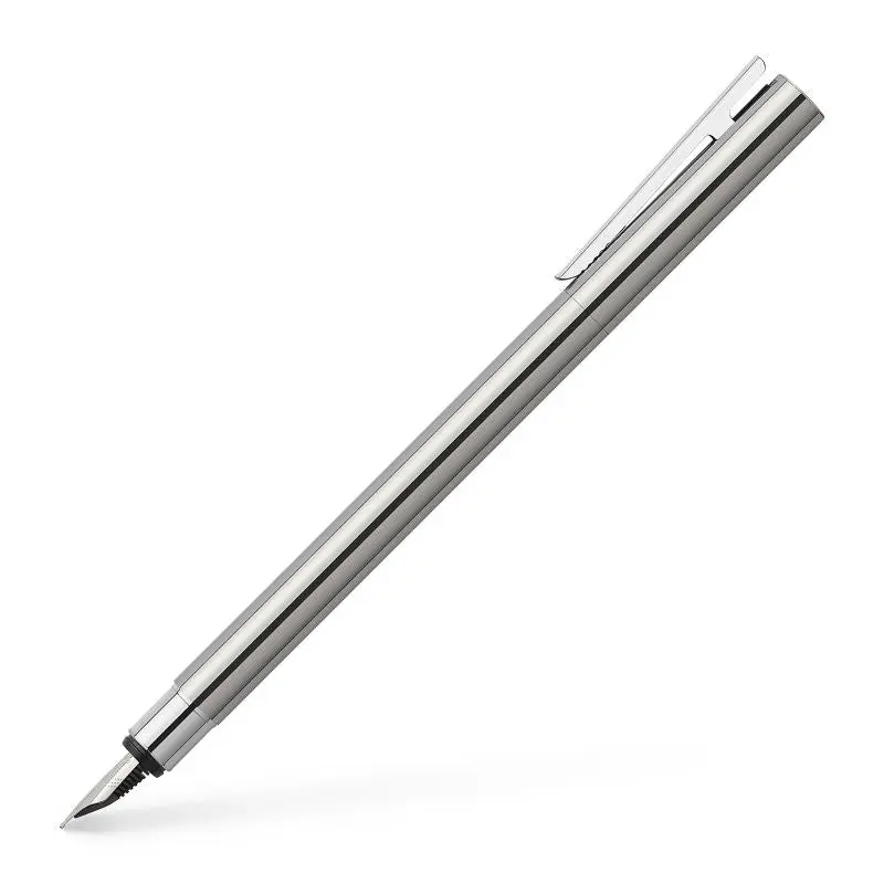 Neo Slim Edelstahl Füllfederhalter - Elegantes Silberglanz-Design