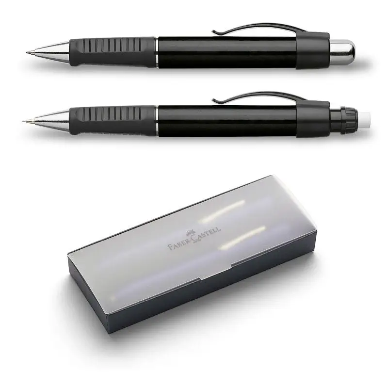 Grip Plus Schreibset - Kugelschreiber & Druckbleistift, Schwarz, Ergonomisch