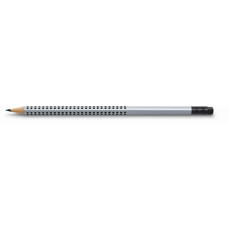 Grip 2001 Bleistift mit Radiertip in Silber - Effizient & Stilvoll Schreiben
