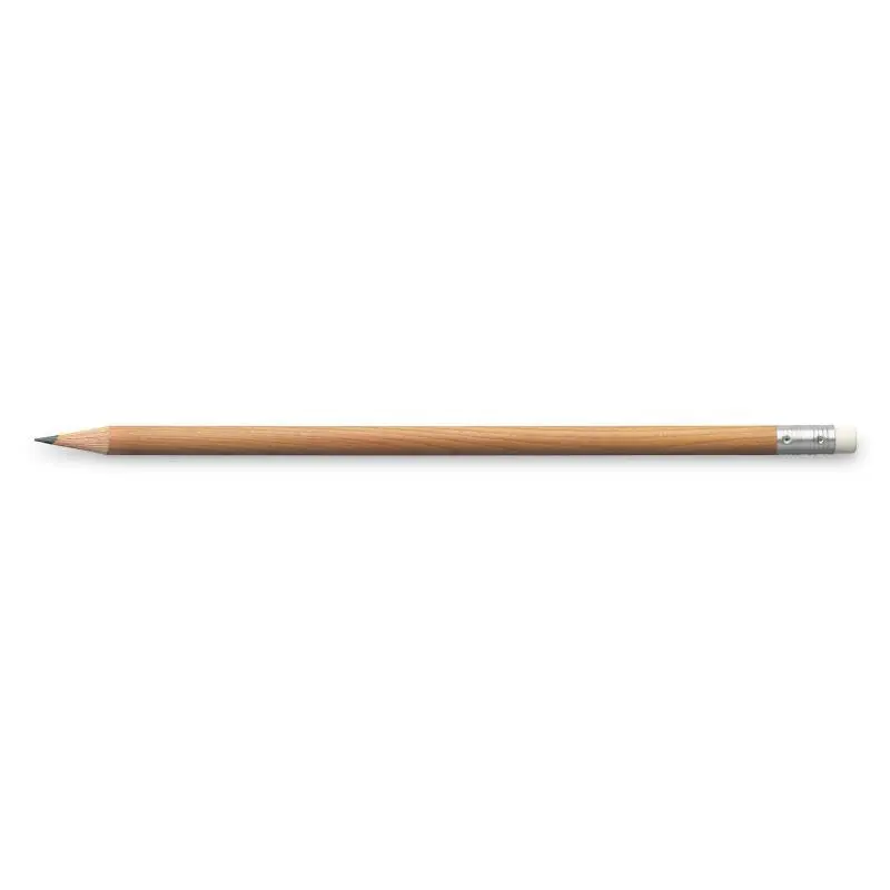 Runder Bleistift mit Radiertip in Natur - Praktisch für Schreiben & Korrigieren