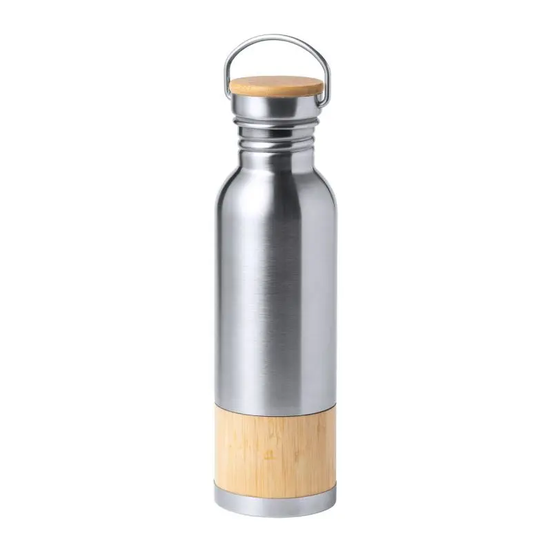 Gaucix Premium Edelstahl Wasserflasche, 750ml - Glänzend Silber