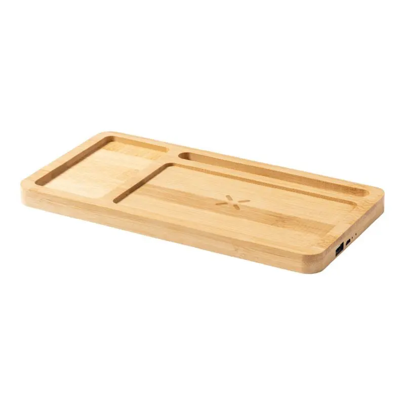 Golbar Schreibtisch-Organizer mit Wireless-Charger – Natürliches Design