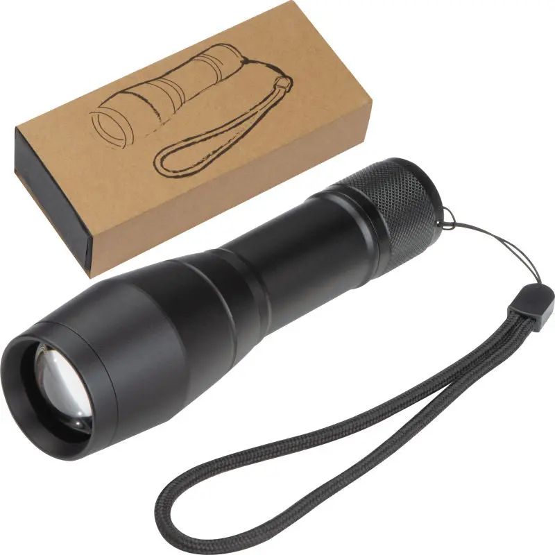 LED Taschenlampe in Schwarz mit 3 Lichtmodi – Flexibel & Leistungsstark