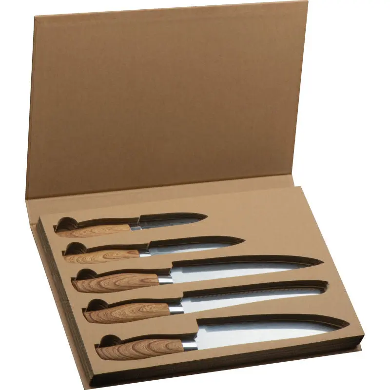5-teiliges Premium Messerset in Silbergrau