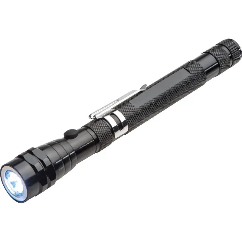 LED-Leuchte mit Teleskopfunktion - schwarz Multifunktionale Taschenlampe für vielseitigen Einsatz