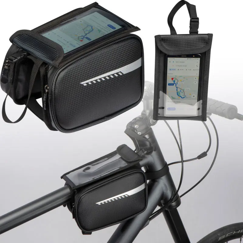 Fahrradtasche für den Rahmen - schwarz Wasserdichte, geräumige Rahmentasche