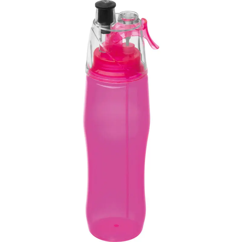 Innovative Sporttrinkflasche mit Spray, 500ml, Pink
