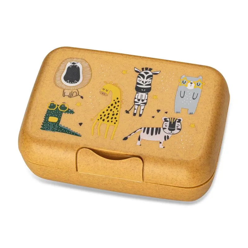 CANDY L ZOO Lunchbox mit Trennschale - Nature Wood Praktisch & Umweltfreundlich Vielseitige Aufbewahrung