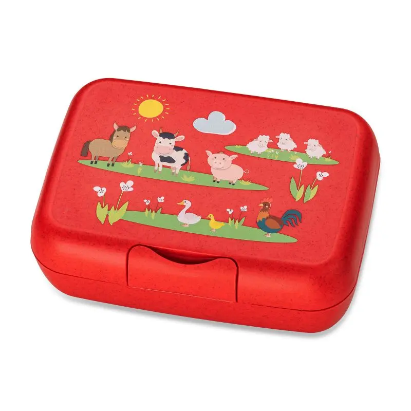 CANDY L FARM Lunchbox mit Trennschale - Organic Red Praktisch & Umweltfreundlich Vielseitige Aufbewahrung