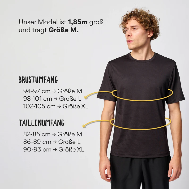 Trainingsshirt Herren | Schwarz