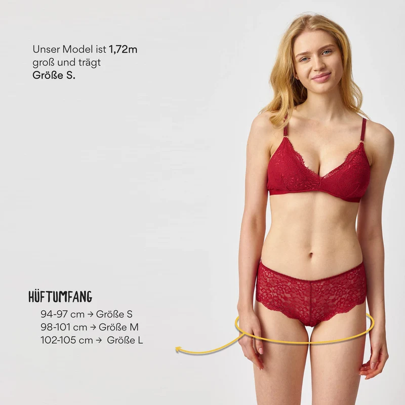 Hipster Panties aus Spitze | Schwarz
