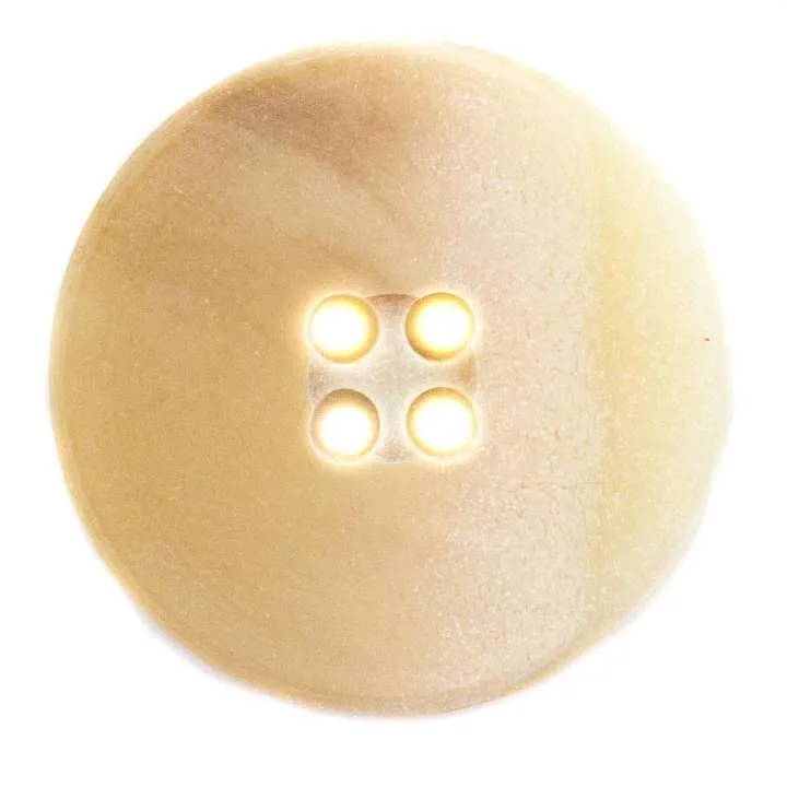 Hornimitatknopf Creme-Natur 4-Loch-Knopf – Mantel- und Jackenknopf KM-49