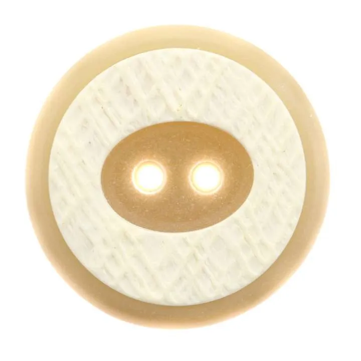 Hornimitatknopf Beige 2-Loch-Knopf matt – Mantel- und Jackenknopf KM-61