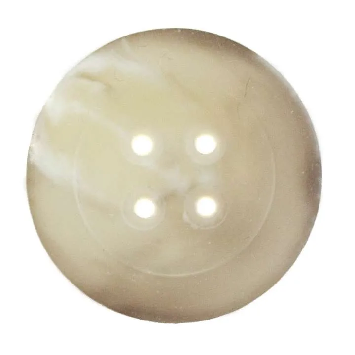 Hornimitatknopf Creme-Natur 4-Loch-Knopf matt – Blazer- und Sakkoknopf KM-88