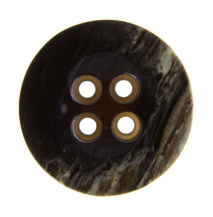 Hornimitatknopf Schwarz 4-Loch-Knopf – Blazer- und Sakkoknopf HORNIMITAT-KNOPF-KS