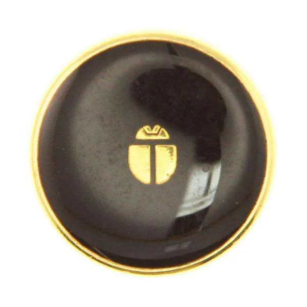 Metallknopf Emaille-Lack Gold-Braun – Uniformknopf MK-108