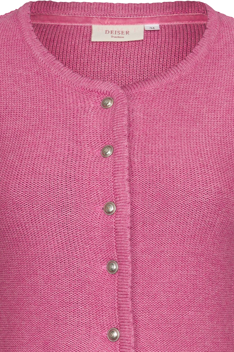 Damen Trachten-Strickjacke Dirndljacke - himbeere