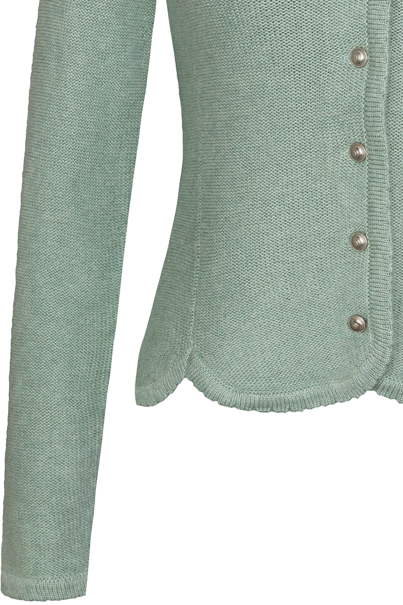Damen Trachten-Strickjacke Dirndljacke - salbei