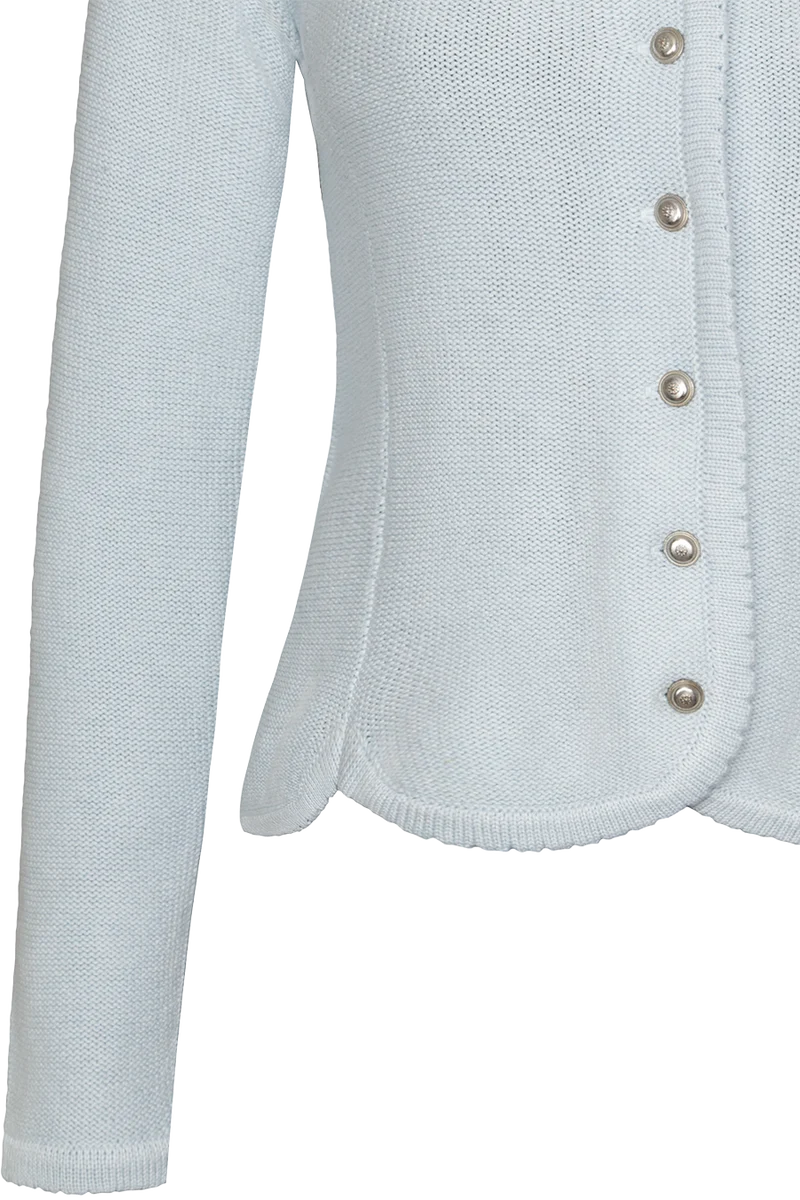 Damen Trachten-Strickjacke Dirndljacke - pastell blau
