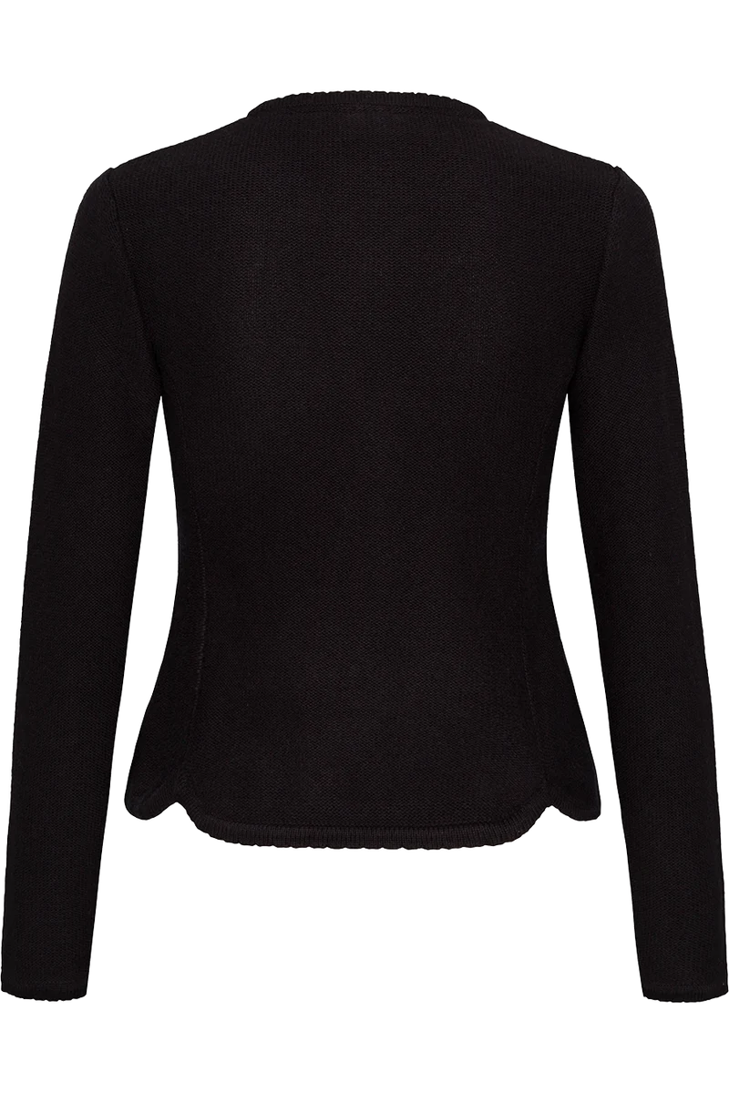 Damen Trachten-Strickjacke Dirndljacke - schwarz
