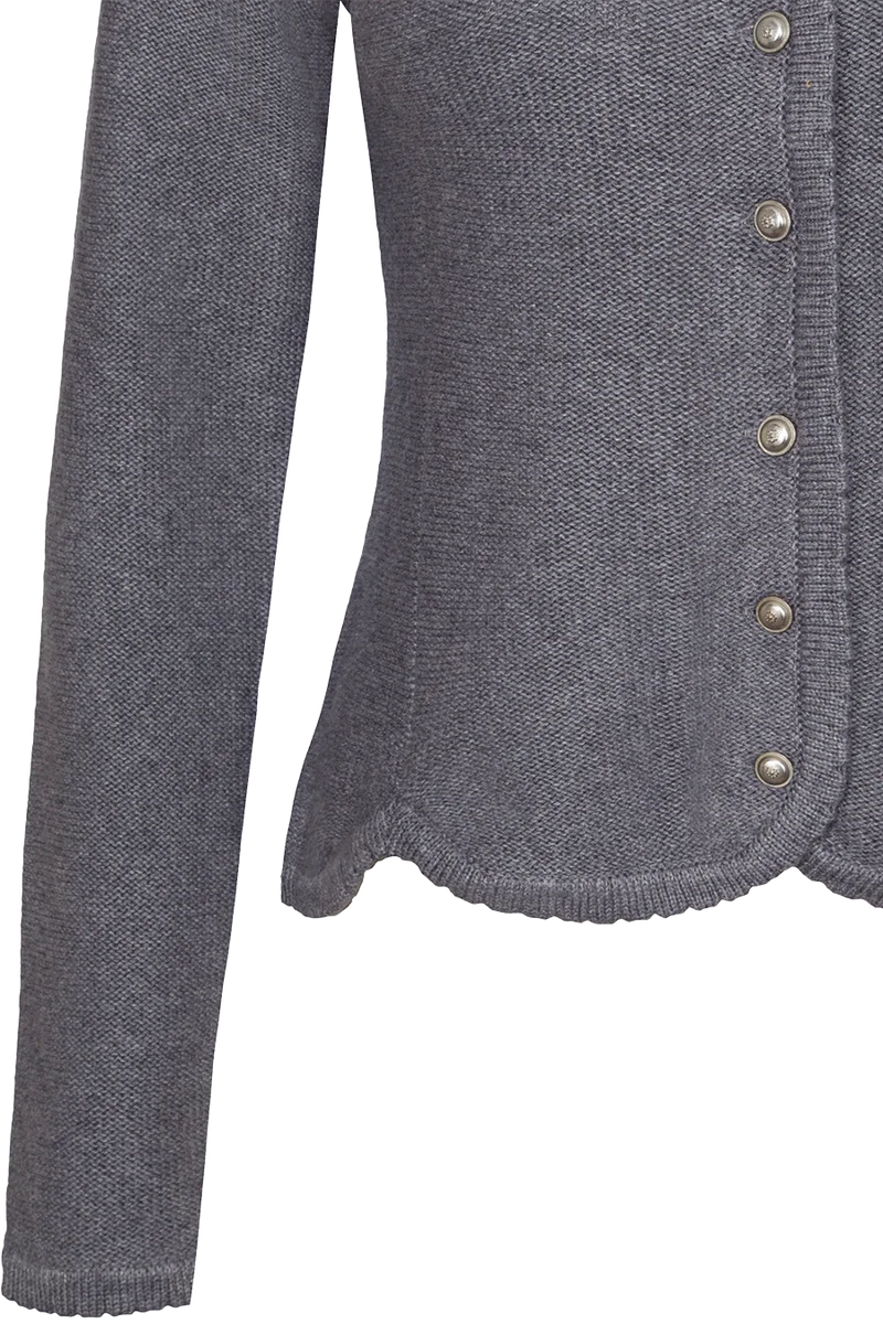 Damen Dirndljacke Strickjacke tailliert - zinn