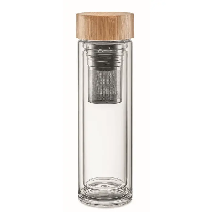 BATUMI GLASS Trinkflasche 400ml - Transparent für puren Geschmack