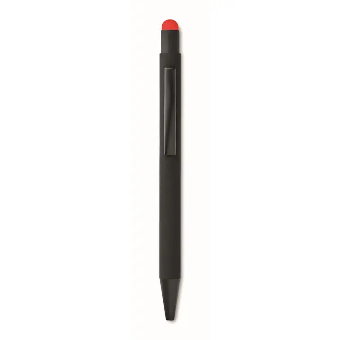 Druckkugelschreiber mit Stylus NEGRITO - Roter Multifunktionsstift - Präzises Schreiben und Touch