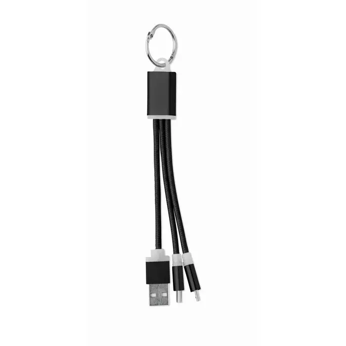 RIZO Schlüsselring mit Kabel-Set - Schwarz
