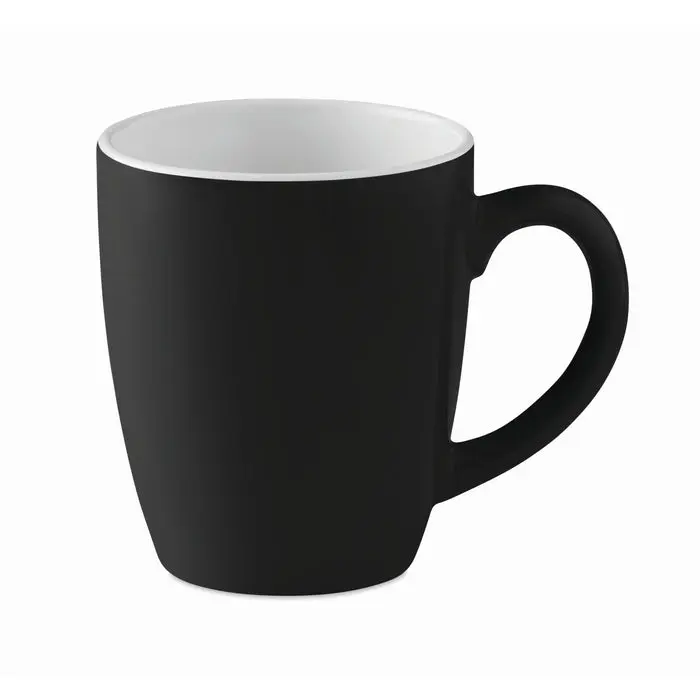 Stilvolle Keramiktasse 290 ml COLOUR TRENT - Schwarz - Robust, Elegant und Vielseitig