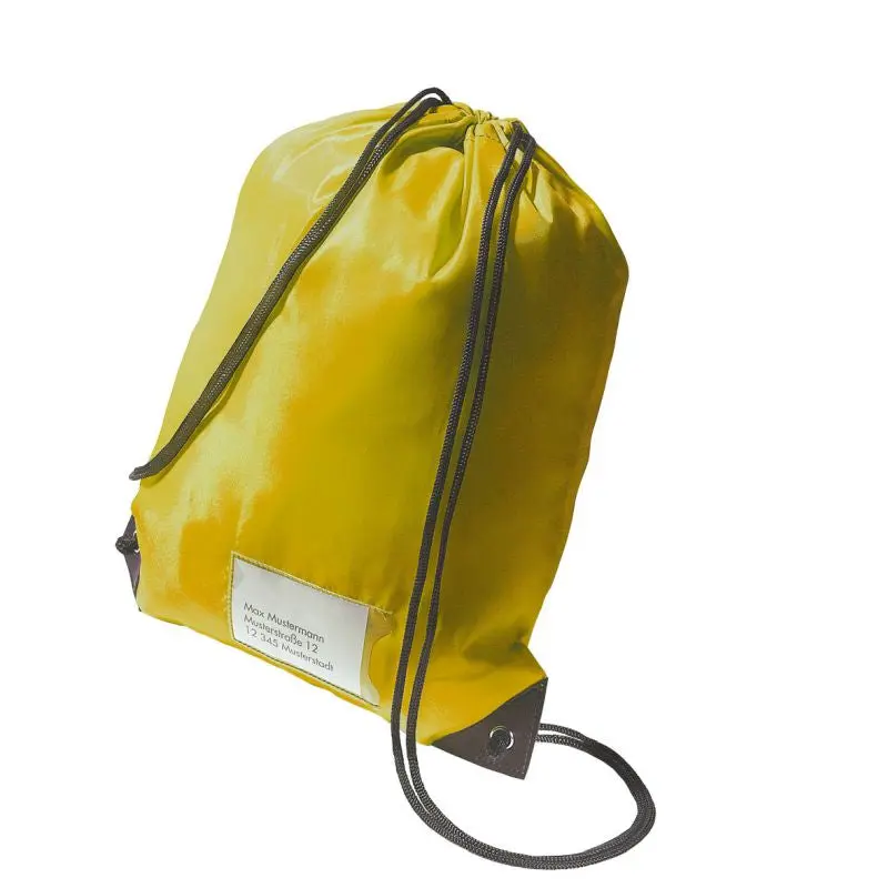 Sportbeutel Rucksack - gelb, auffällig und funktional