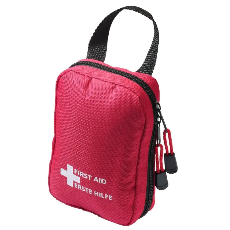 Kompaktes Notfall-Set Bag in Rot-Schwarz – Essentiell für unterwegs