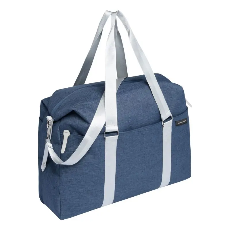 MALMÖ Weekender, Blau-Silber, Stilvoll und Praktisch für Kurzurlaube und Städtetrips