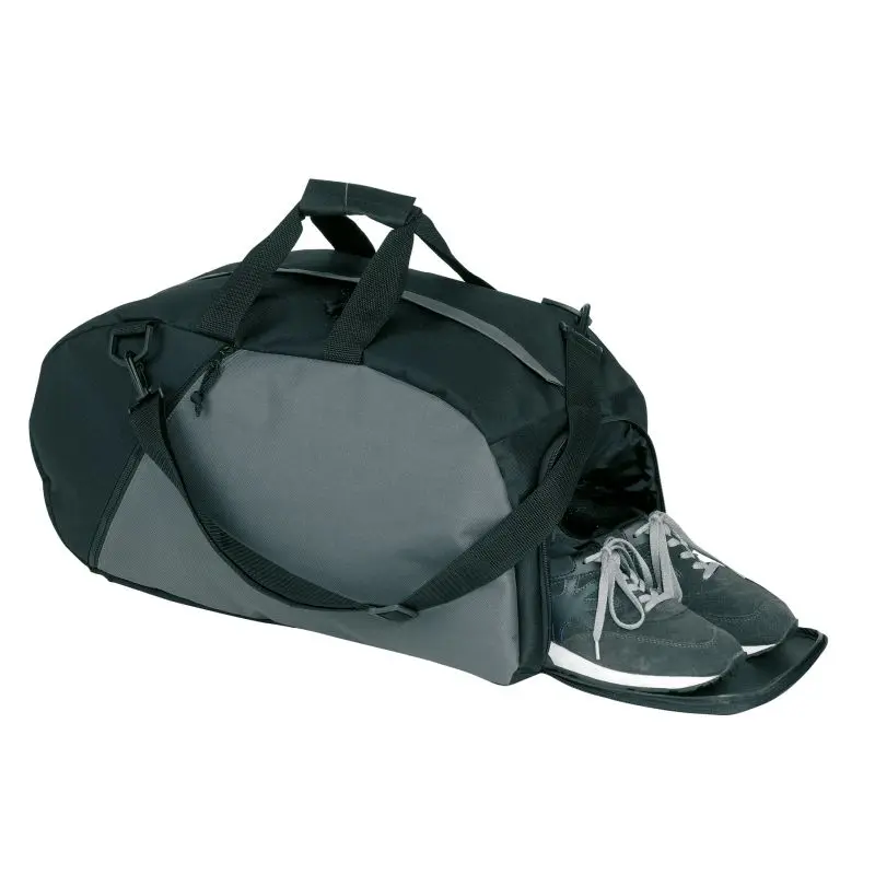 Sporttasche RELAX GYM - grau - schwarz, funktional und stilvoll, ideal für Sport und Reisen