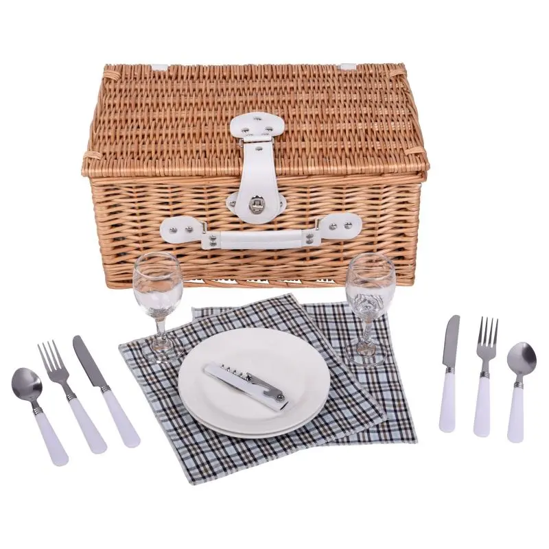 Weiden-Picknickkorb KINGS PARK - klassisch, robust, braun