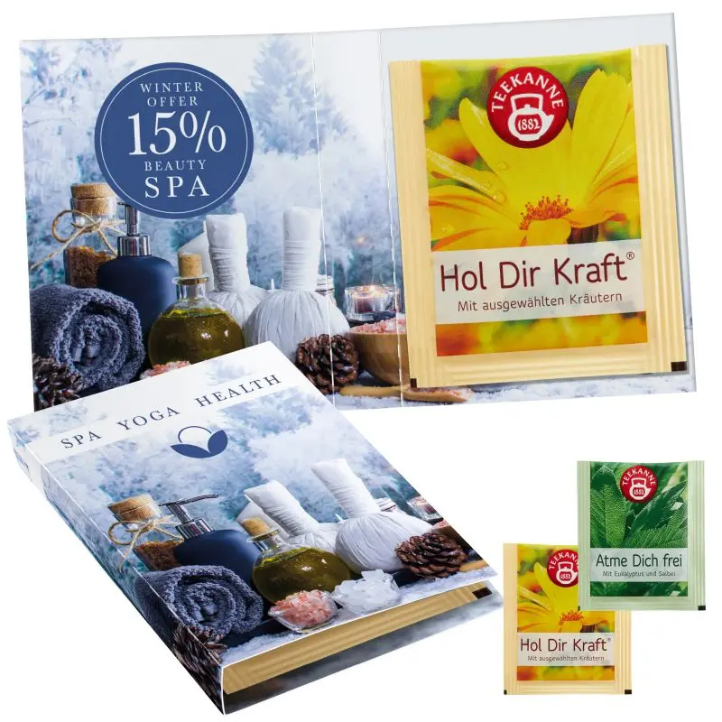 Süßes Briefchen mit Kräuterteebeutel von Teekanne - Individuell bedruckbar