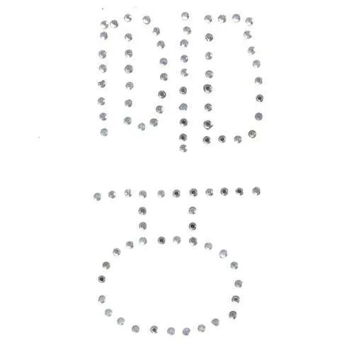 Bügelbild Nieten Applikation Silber – Strass AM-ST-64