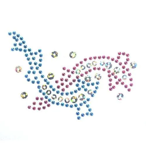 Bügelbild Fische Rosa Pink mit Strass – Nietenbild AM-ST-67
