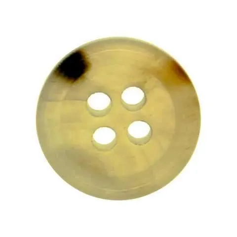 Knopf Büffelhorn-Optik Beige – Hornimitatknopf KBR-18