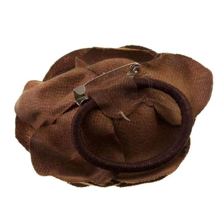 Brosche Rose Braun – Metallbrosche BRO-29