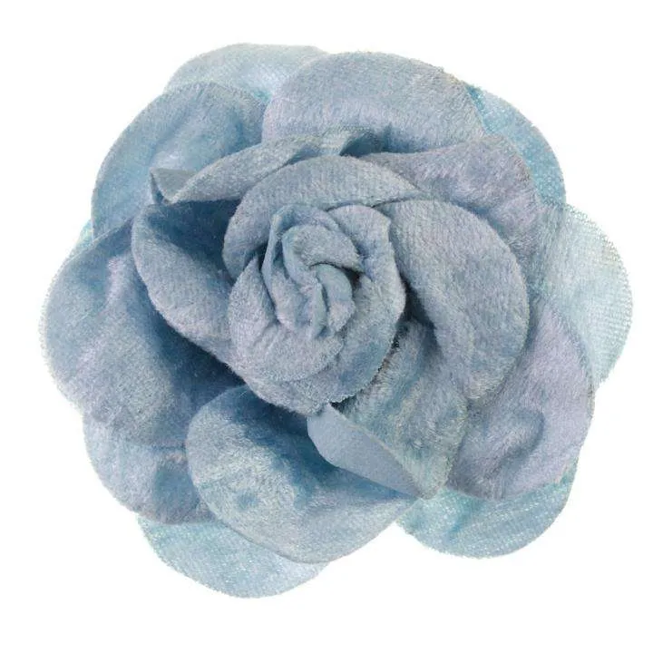 Brosche Rose Blau – Metallbrosche BRO-29