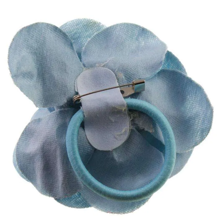 Brosche Rose Blau – Metallbrosche BRO-29