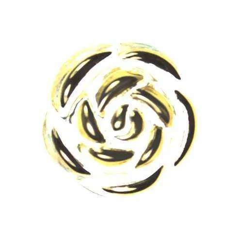 Blütenknopf Transparent Goldfarben – Kunststoffknopf BL-12