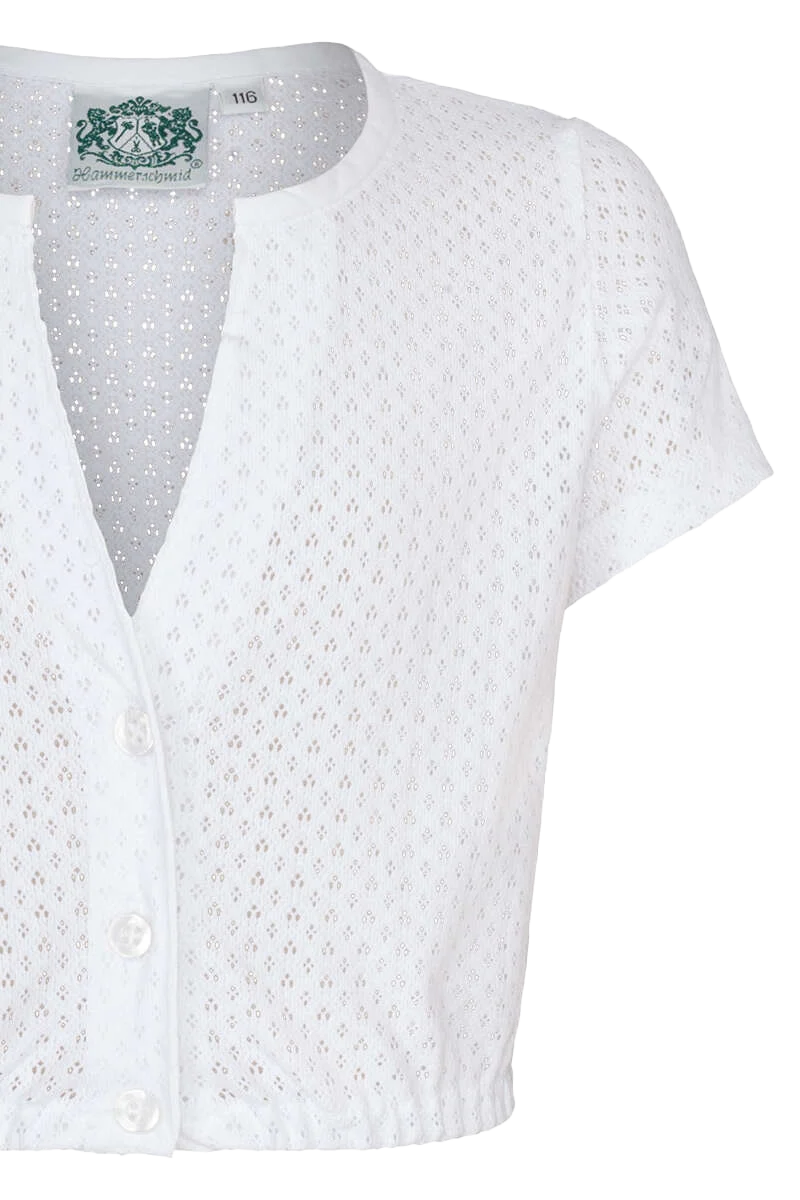 Kinder Dirndlbluse mit kurzen Ärmeln