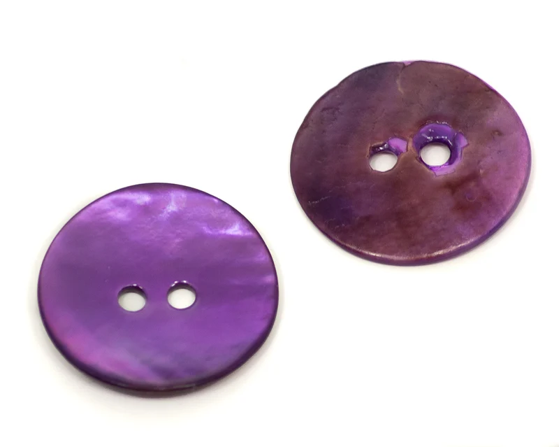 Perlmuttknopf Natur Lila 2-Loch – PL-110-VIOLETT