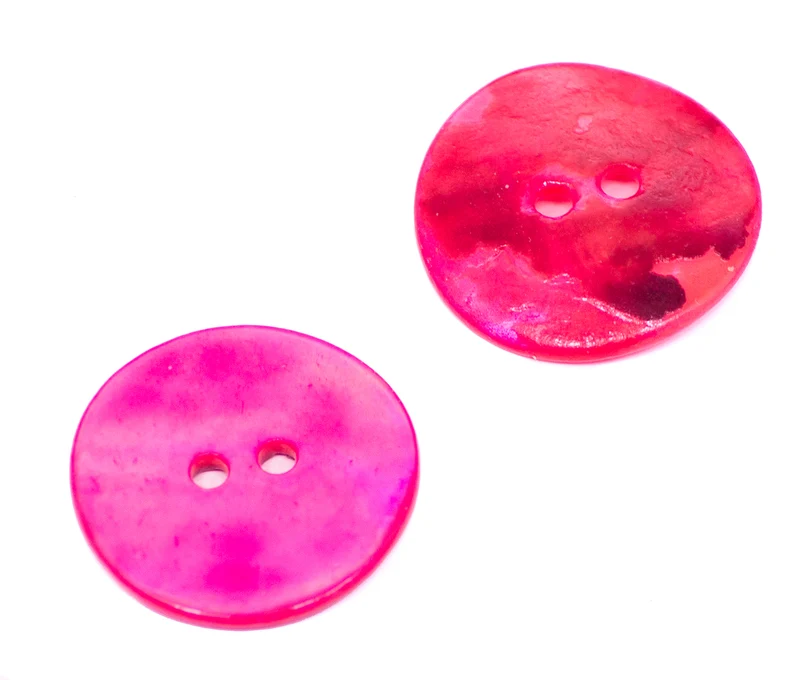 Perlmuttknopf Natur Rosa/Pink 2-Loch – PL-110-PINK