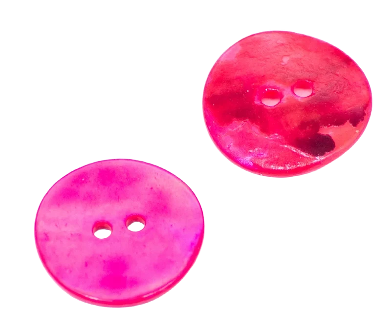 Perlmuttknopf Natur Rosa/Pink 2-Loch – PL-110-PINK