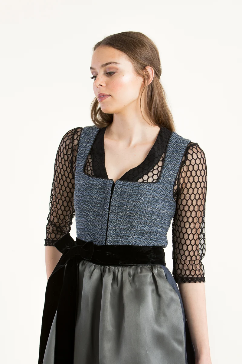 Alissa by Kinga Mathe Dirndlbluse Lee schwarz