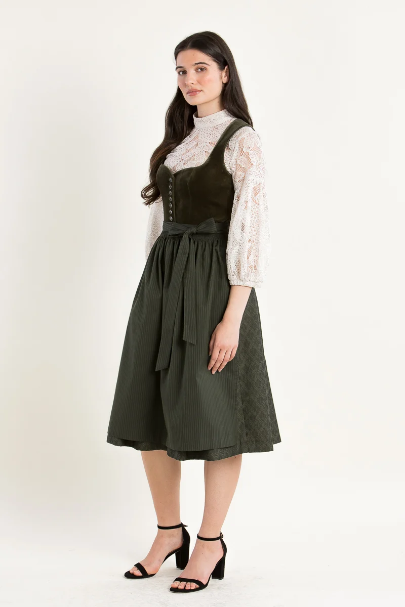 Wenger Samtdirndl Lore oliv