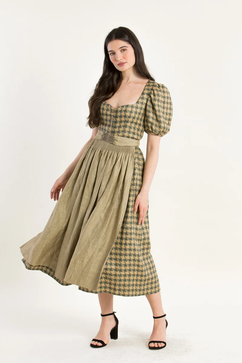 Gottseidank Ärmeldirndl Carolina bronzegrün